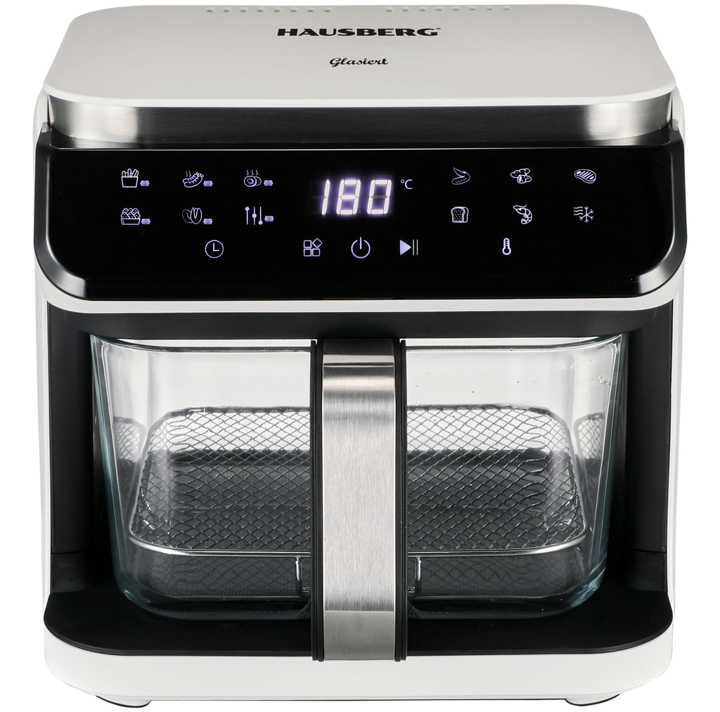 HAUSBERG HB-2343AB Freidora de Aire 6.5L Cesta de Vidrio Blanca 1200W