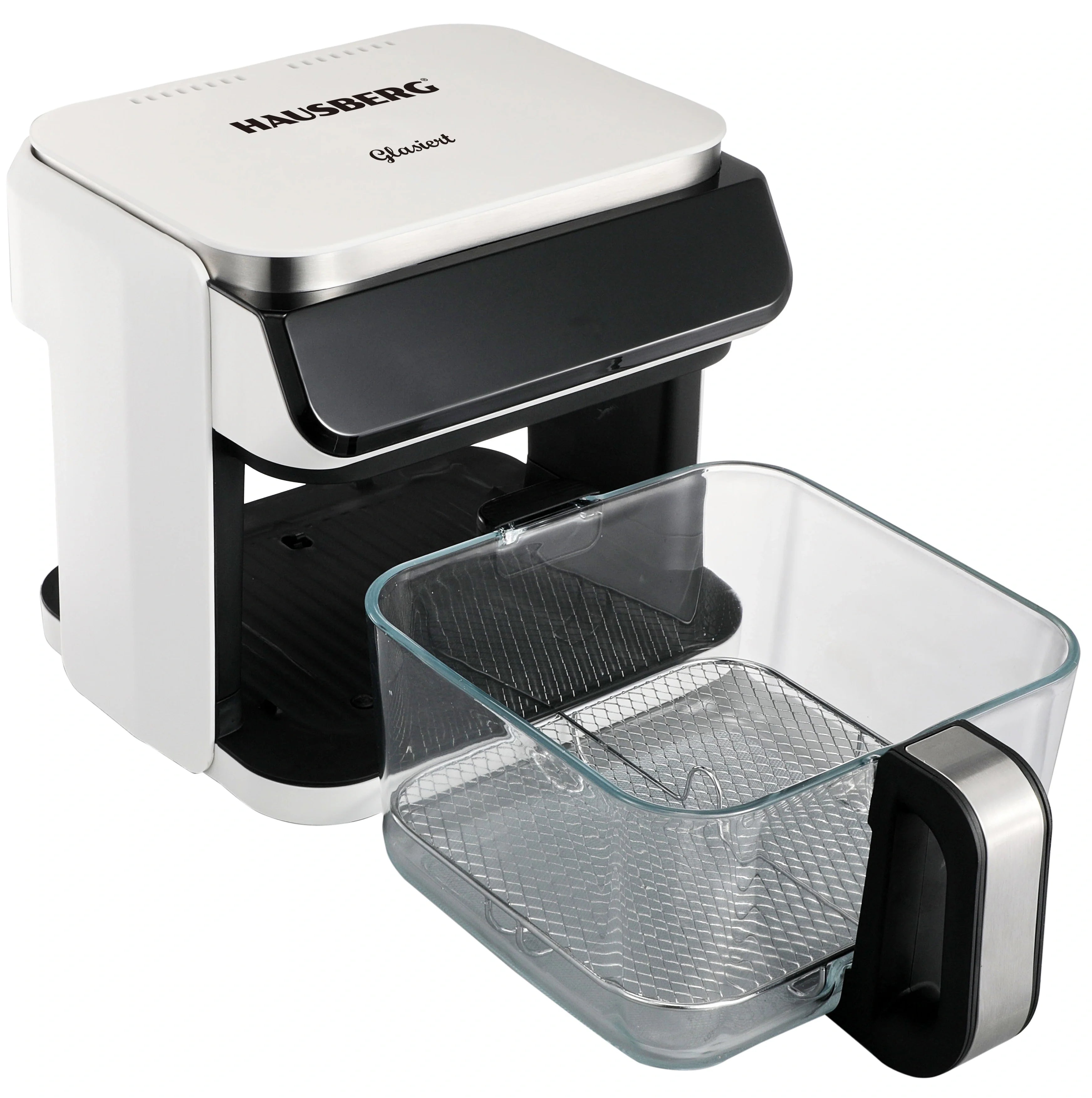HAUSBERG HB-2343AB Freidora de Aire 6.5L Cesta de Vidrio Blanca 1200W