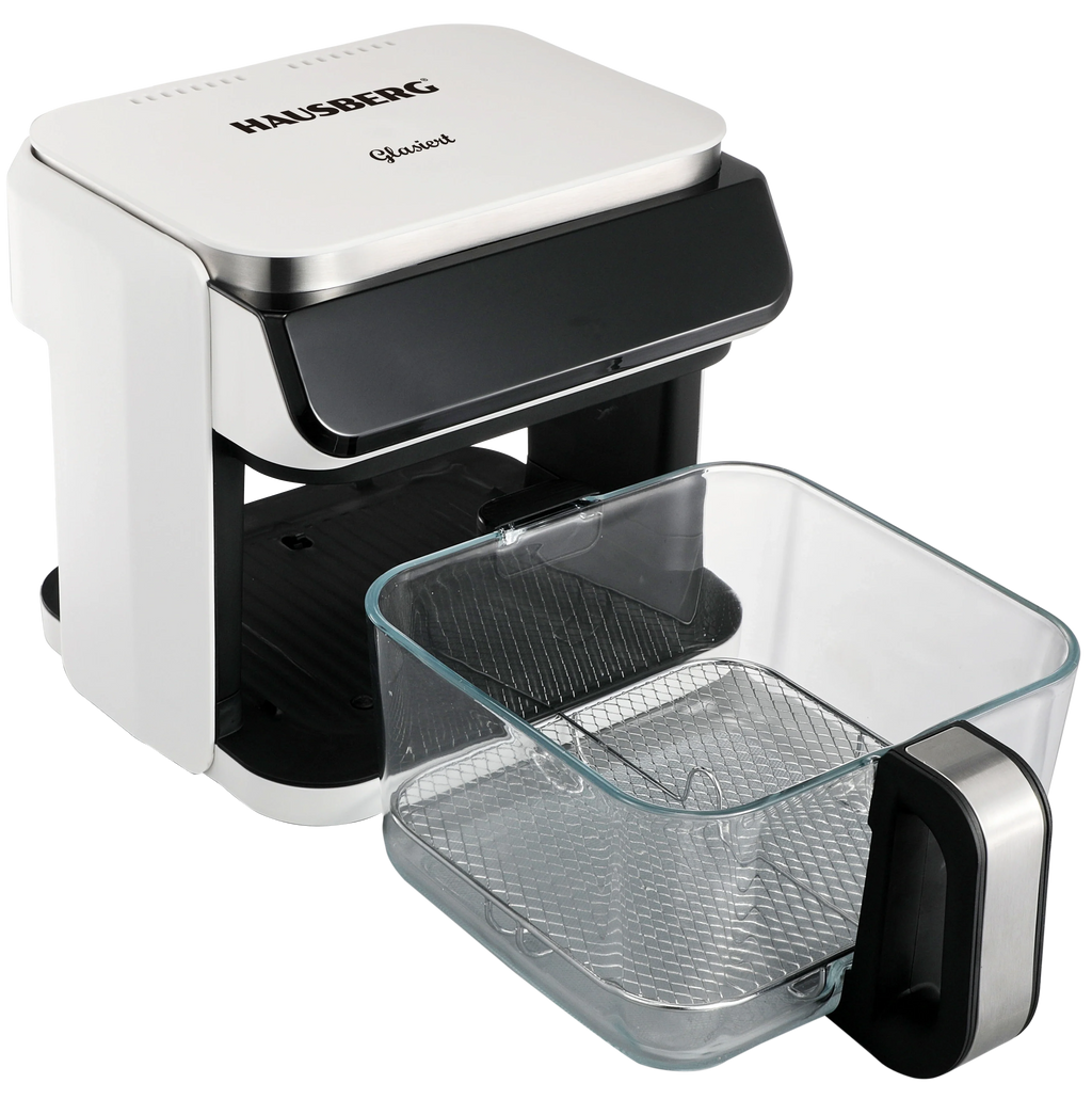 HAUSBERG HB-2343AB Freidora de Aire 6.5L Cesta de Vidrio Blanca 1200W