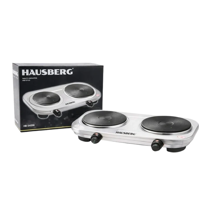 HAUSBERG HB-545IN Placa de Cocción Eléctrica 2500W con 2 Quemadores