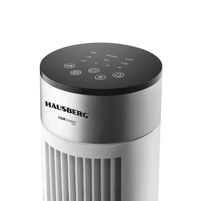 HAUSBERG HB-5952AB Ventilador de Torre de 38 Pulgadas con Control Remoto y Pantalla LED