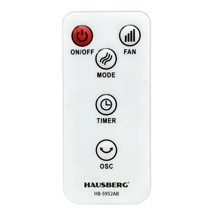 HAUSBERG HB-5952AB Ventilador de Torre de 38 Pulgadas con Control Remoto y Pantalla LED