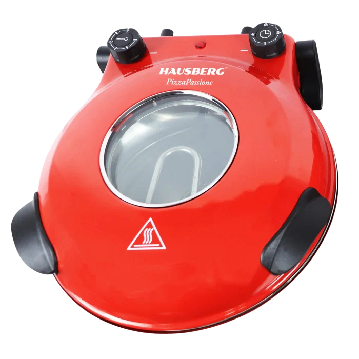 HAUSBERG HB-675RS XL Horno de Pizza 405°C con Piedra de Hornear Roja