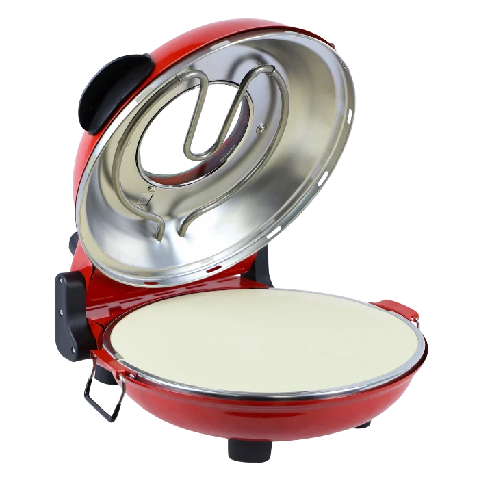 HAUSBERG HB-675RS XL Horno de Pizza 405°C con Piedra de Hornear Roja