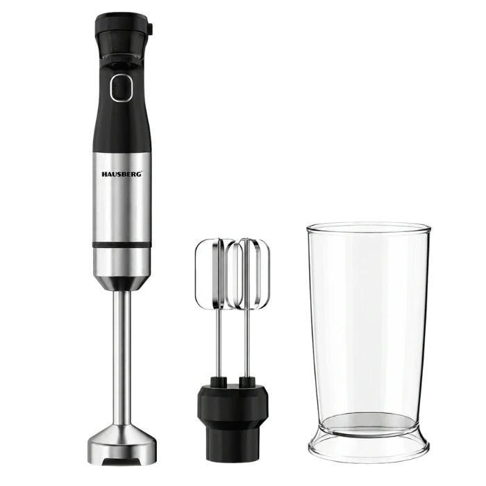 HAUSBERG HB-7704IN Batidora de Mano 2-en-1 1000W con Batidor y Vaso Medidor