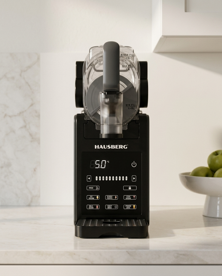 HAUSBERG HB-6045GR Máquina de Slushie y Helados de 2L con Pantalla Táctil